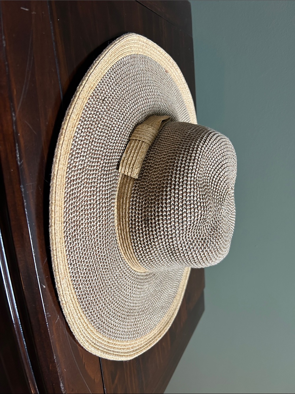 Wide Brim Straw Summer Hat - Beige